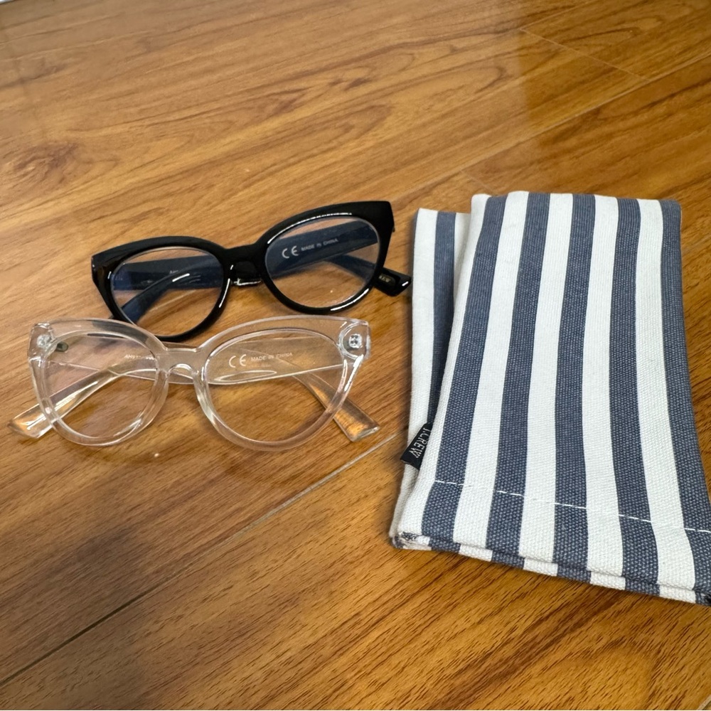 J. Crew Black and Clear Blue Light Blocking Glasses - Picture 3 of 5